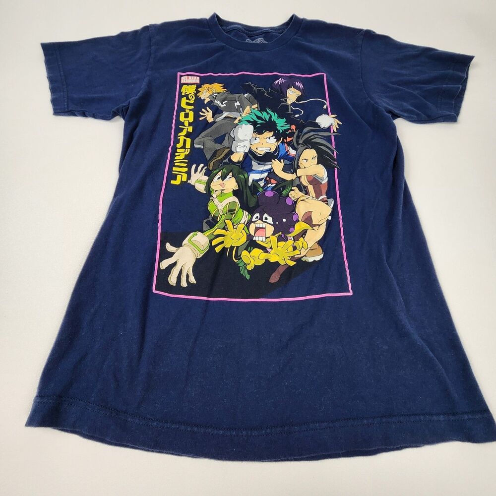 My Hero Academia Anime Graphic T Shirt Navy Blue Size Small Funimation